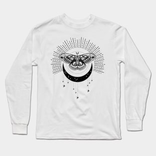 Luna moth moon Long Sleeve T-Shirt